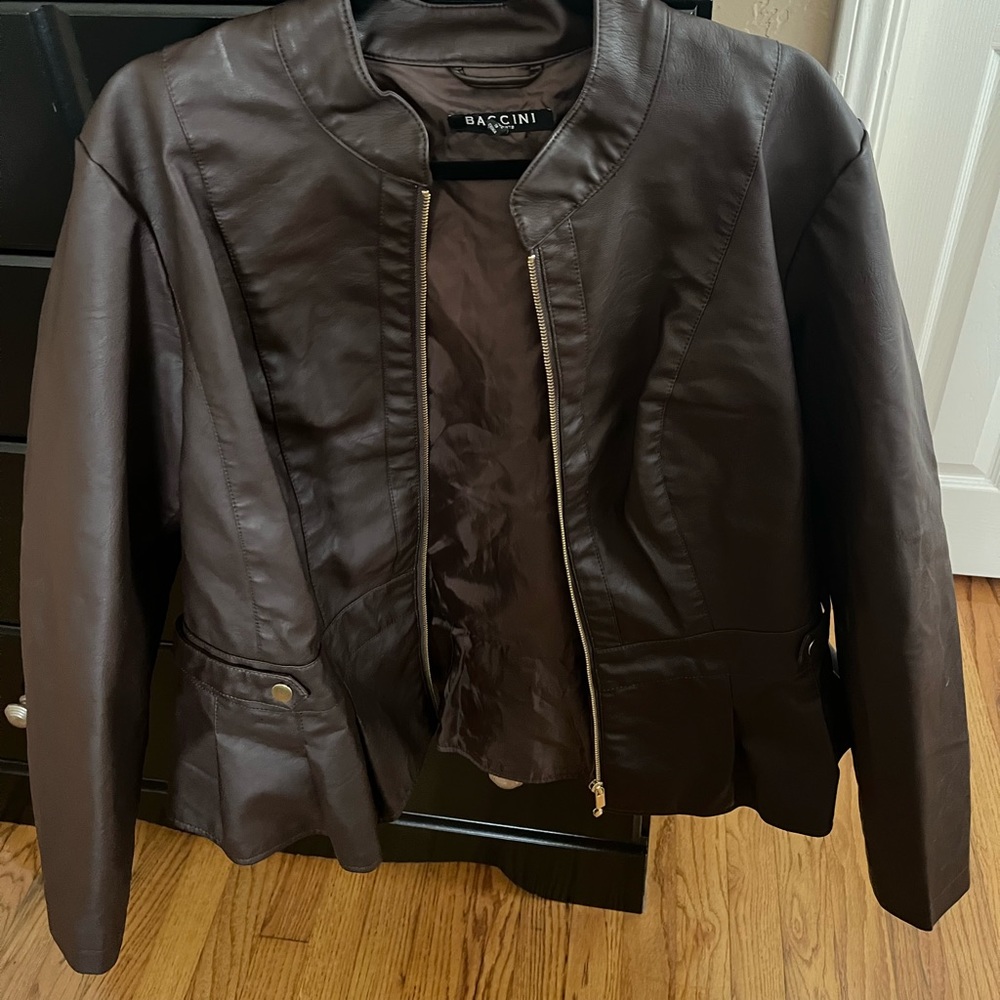 Brown pleather jacket